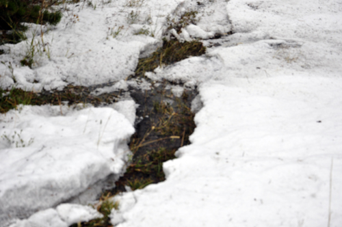 hail storm at Yellowstone National Park